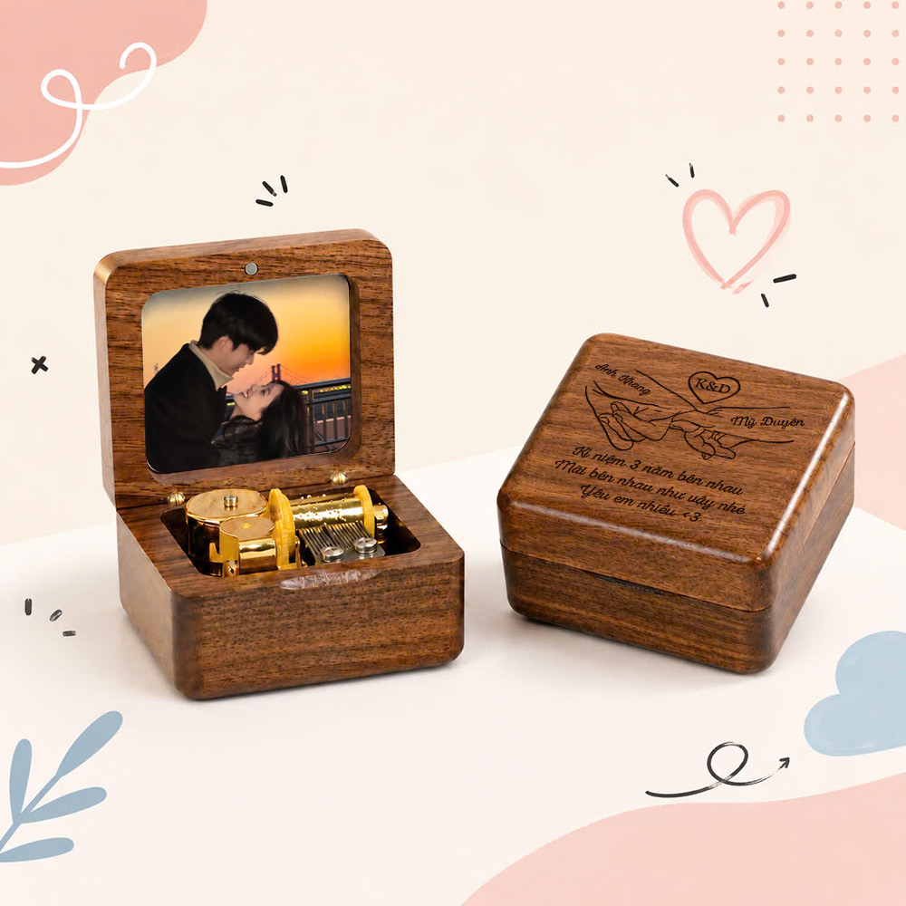 Hộp nhạc khắc tên — 2